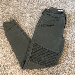 Hunter green high rise jeggings